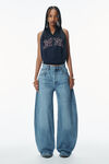 Alexander Wang vintage light indigo oversize rounded denim jeans
