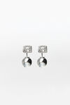 alexander wang 不锈钢脐扣耳环 shiny silver
