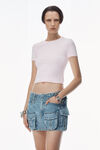 Alexander Wang cradle pink logo jacquard short sleeve baby tee