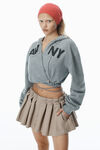 Alexander Wang khaki box-pleated mini skirt