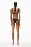 alexander wang diamante logo bikini top in jersey black