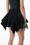 Alexander Wang black black deconstructed cotton skirt