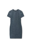Alexander Wang graphite grey logo jacquard shrunken minidress
