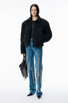 Alexander Wang deep blue ez 竖向徽标深蓝色牛仔裤