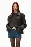 alexander wang shorty high-rise short in denim deep blue