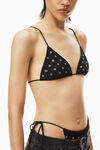 alexander wang hotfix string bikini top in contour swim black