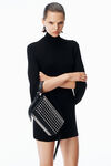 Alexander Wang black bolso ricco crown en piel con solapa delgada