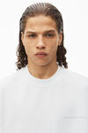 Alexander Wang white puffed logo muscle tank top in cotton