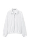 Alexander Wang white polo oversize con logo gonfio