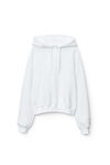 alexander wang 发泡徽标装饰硬挺毛圈布连帽衫 white
