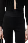Alexander Wang black logo elastic waistband bootcut pant