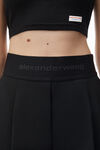 alexander wang 羊毛高腰精裁短裤 black