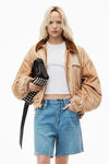 Alexander Wang vintage light indigo クリースエフェクト オーバーサイズ ミッドライズ デニムショーツ