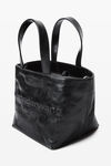 Alexander Wang black punch 裂纹漆皮小号托特包