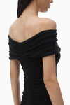 Alexander Wang black off-shoulder ruched dress