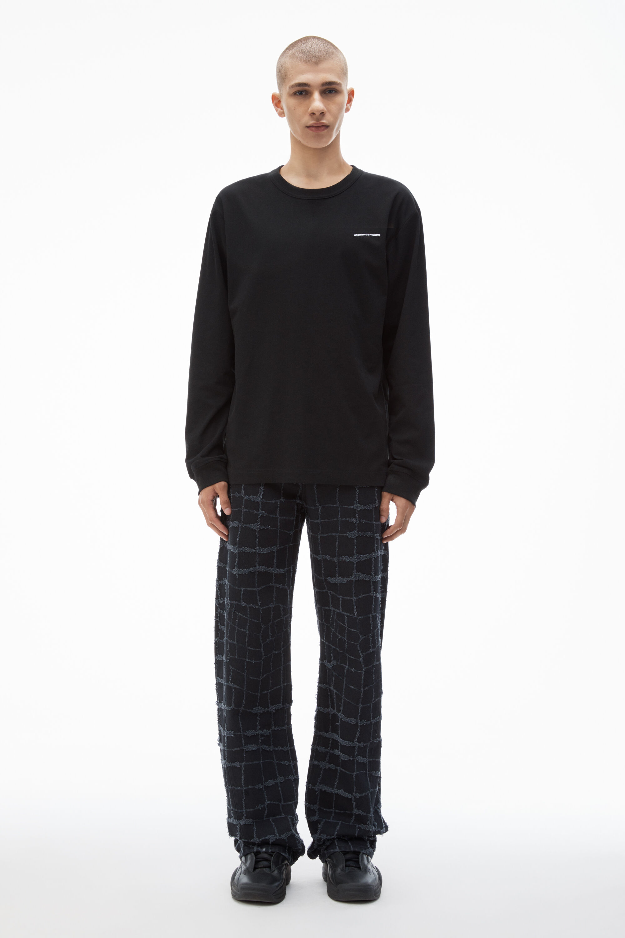 【Alexander Wang】国内発送★Tシャツ Alexander Wang ロゴ Tシャツ | ブラック | FARFETCH JP