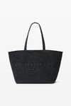 Alexander Wang grey aged cabas punch en denim de coton