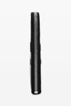 alexander wang 裂纹漆皮拉链手拿包 black