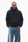 Alexander Wang black unisex hoodie in dense fleece