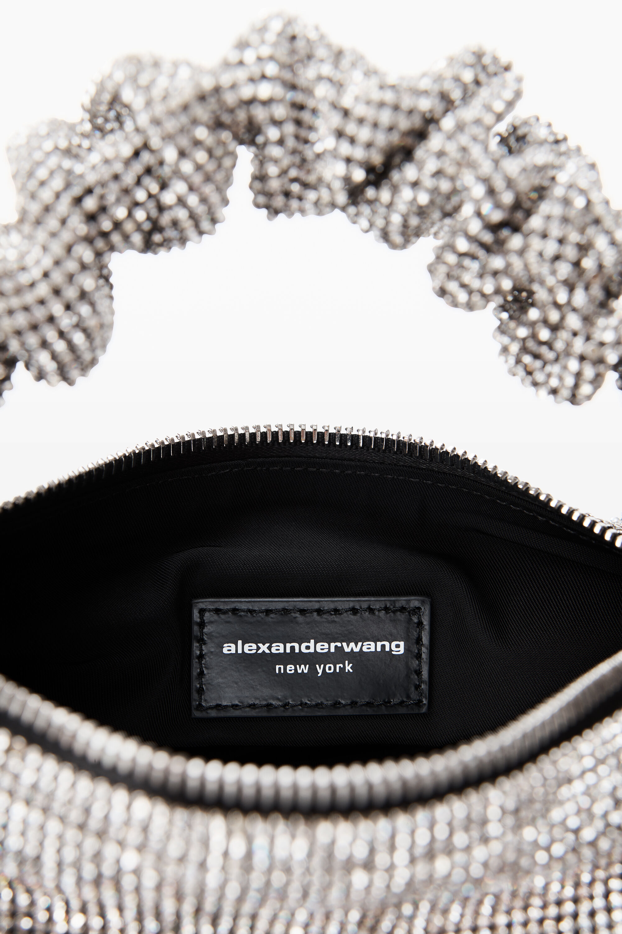 alexander wang scrunchie bag crystal