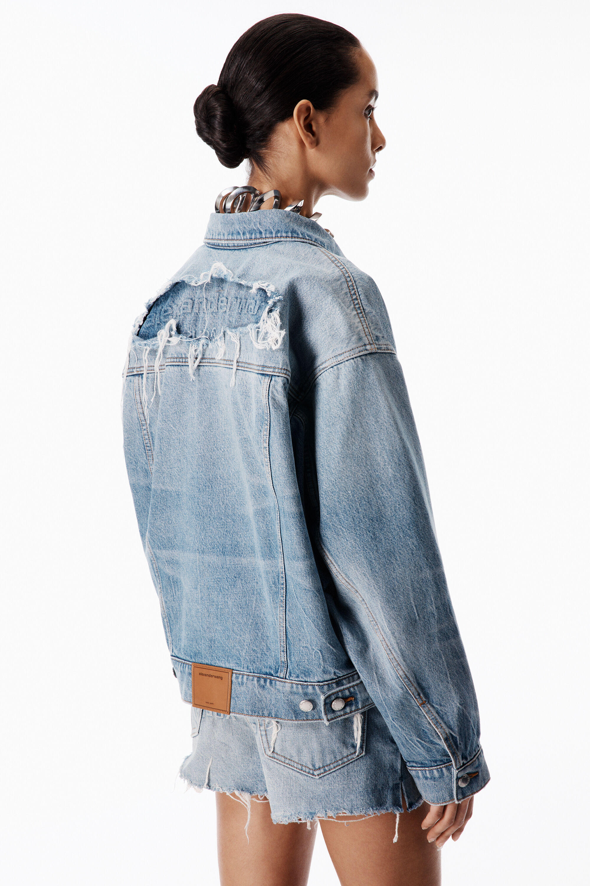 alexanderwang アレキサンダーワング Distressed Logo Game Denim