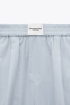 alexander wang kids classic boxer short in compact cotton xenon blue
