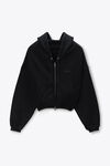 Alexander Wang black black veil zip-up hoodie