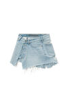 Alexander Wang light bleach deconstructed mini skirt in cotton