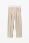 Alexander Wang feather pleated trouser in wool tailoring
