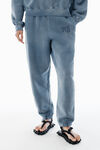 Alexander Wang washed blue ink blue puff-print logo sweatpants