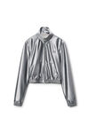 Alexander Wang alloy graue shrunken-kapuzenjacke