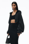 Alexander Wang black embossed logo maxi skirt