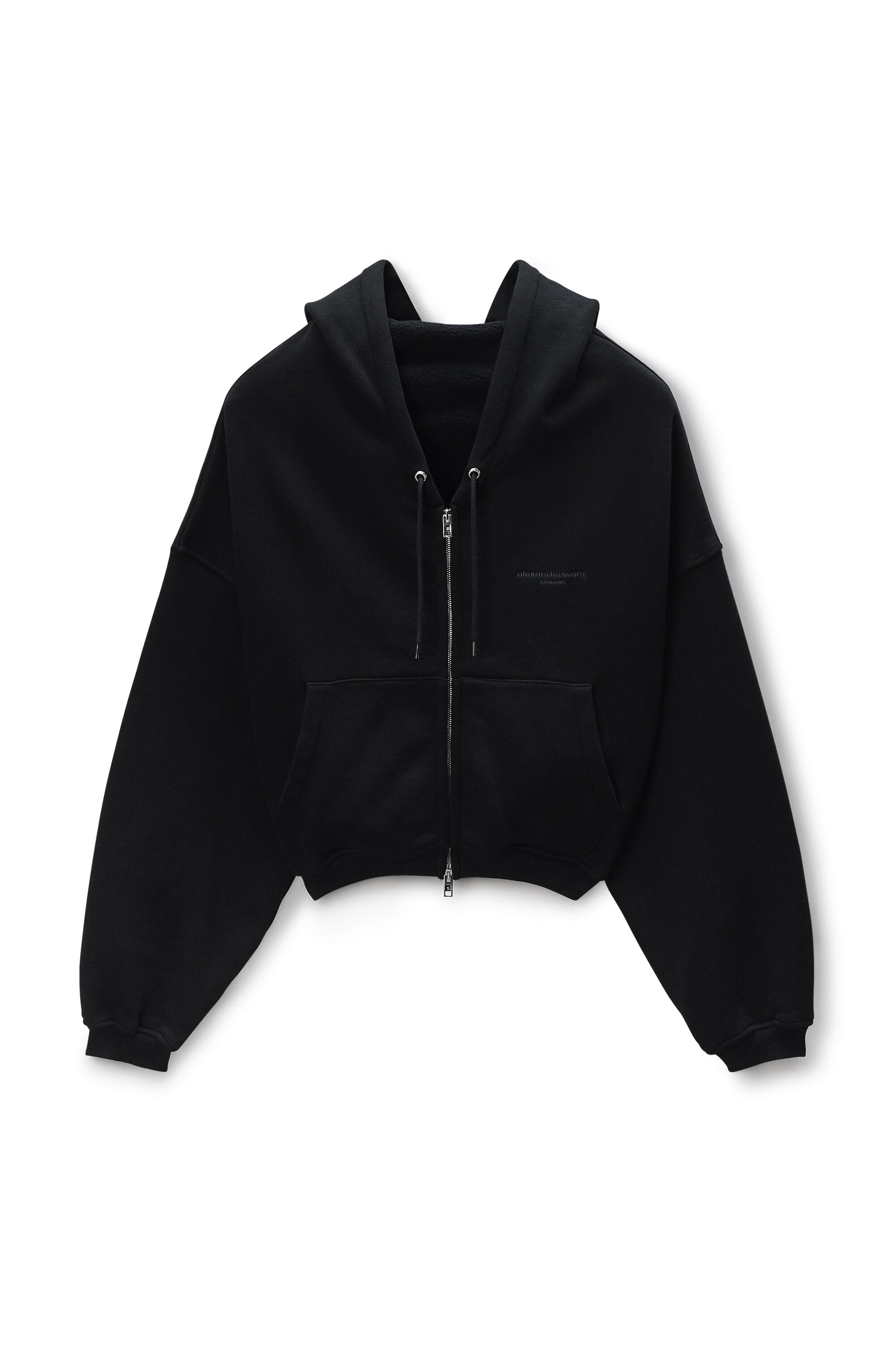 アレキサンダーワン オーバーサイズクロップドスウェット S alexander wang - 【ラスト1点】 SWEATSHIRT HOODIE WITH