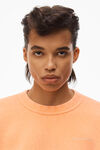 alexander wang 厚实摇粒绒圆领衫 faded neon orange
