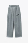 Alexander Wang dark heather grey logo-detailed oversize sweatpants
