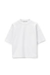 Alexander Wang white puffed logo oversize tee in cotton