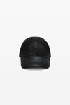Alexander Wang black logo embroidered cap in coated cotton