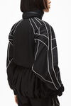 alexander wang sculpted piping track jacket in nylon black