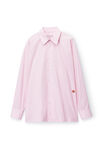 alexander wang 徽标棉质纽扣长袖男友风衬衫 light pink