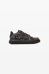 Alexander Wang grey aged sneaker aus wildleder mit schaumdruck und hotfix-strass