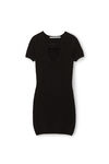 alexander wang 弹性针织迷你连衣裙 black