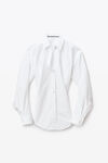 alexander wang コットン ディタッチドカラー テーラードシャツ white