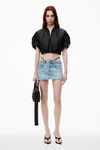 Alexander Wang vintage faded indigo mini skirt with pre-styled logo thong