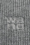 alexander wang logo balaclava in compact deboss medium grey melange