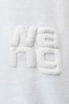 Alexander Wang white puff logo tee in cotton jersey