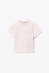 Alexander Wang light pink pink cotton shrunken logo tee