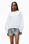alexander wang ストラクチャードテリー パフロゴ スウェットシャツ white