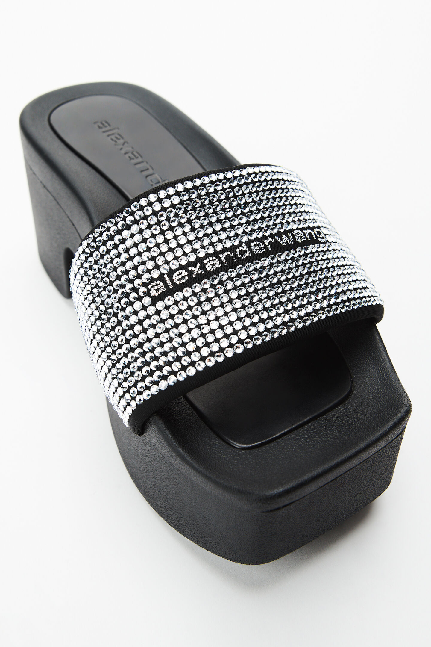 Alexander Wang Aw Crystal Platform Slide In Multi