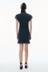 Alexander Wang washed navy/washed blue layered polo short-sleeve minidress