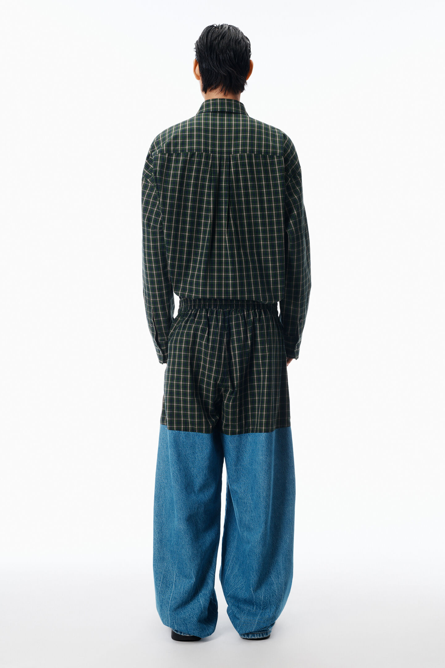 Alexander Wang Argyle Hotfix Shirt Oversized In Multi